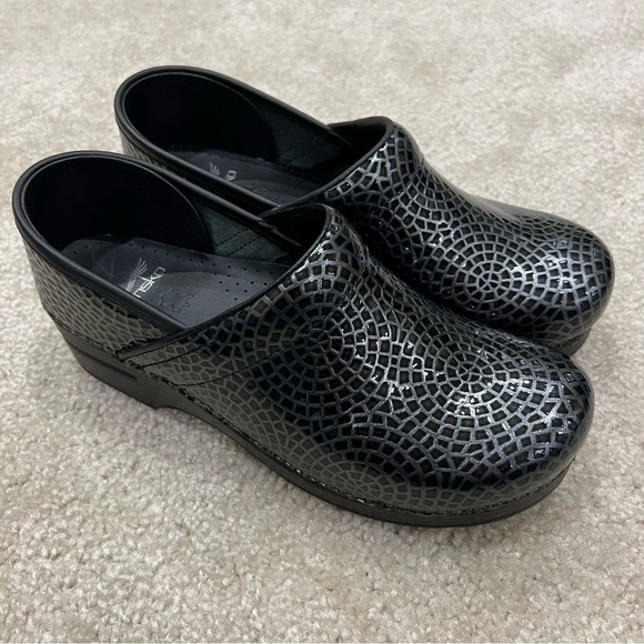 Dansko Women Professional Pro Clogs Nursing Black Silver Shoes Sz 41 US 10.5/11 - Picture 4 of 16